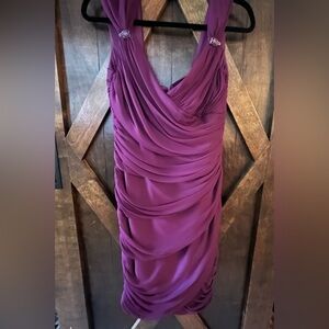 Alex Evenings Ruched Plum / Purple Dress